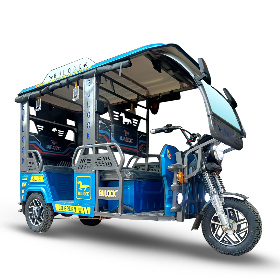 TEco-friendly e-rickshaw for urban transport Battery-powered e-rickshaw ready for passengers