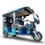 BULOCK CHEETAH 1200W electric rickshaw in India with rear view camera, Eastman 140 battery, and high-performance controller.